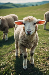 Fototapeta premium sheep and lamb