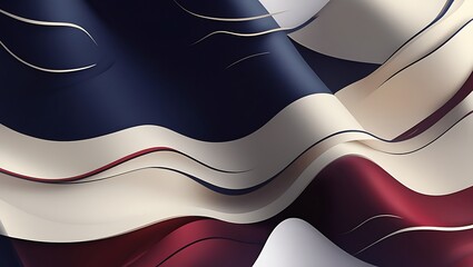 A sleek, modern 4K background featuring a stylized, abstract interpretation of the American stars and stripes