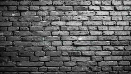 Obraz premium Weathered Brick Wall Texture in Monochrome with Subtle Shadowing