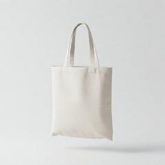 brown canvas tote bag isolated on white