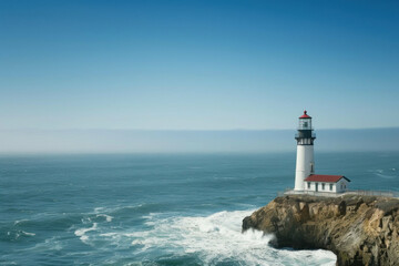 Lighthouse ocean view serenity