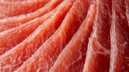 Dried meat is showcased in a macro close-up, revealing its rich texture