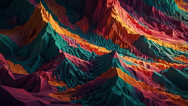 Geometric patterns, fluid designs, dream-like environments.