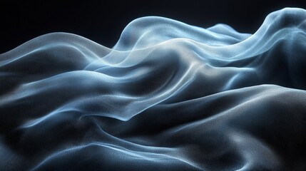 Obraz premium Abstract design of flowing, translucent fabric.