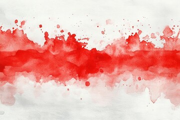Abstract watercolor crimson horizontal splash art