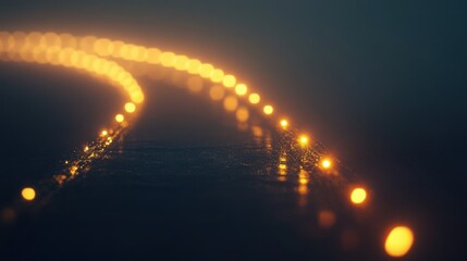 Progress and History Infographic: Glowing Timeline Element