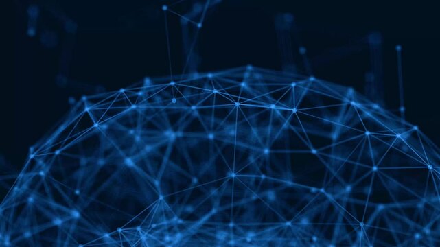 artificial intelligence representation of shape brain neural network 4K animation