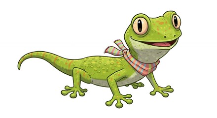 Fototapeta premium Cartoon gecko illustration
