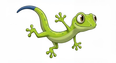 Fototapeta premium Cartoon gecko illustration