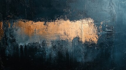 Naklejka premium Textural backdrop of dark tones and golden accents.