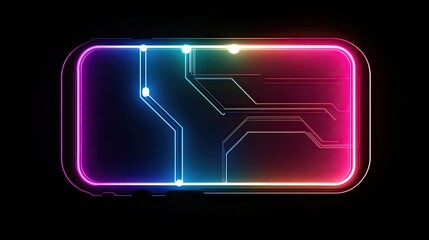 Futuristic circuit board graphic