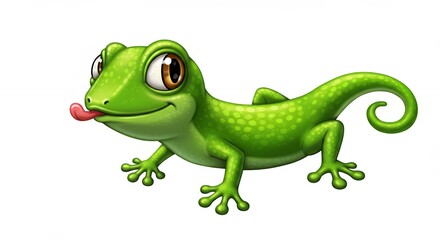 Cartoon green lizard illustration