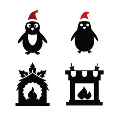 set of funny cartoon birds