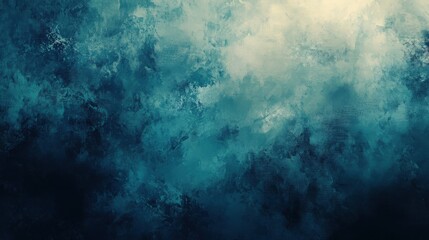 Fototapeta premium Abstract painting featuring shades of blue and white with a textured effect