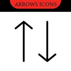 Arrows big black set of web icons in line style. Arrow collection signs for web and mobile app. Arrow icons with various directions. Cursor, UI, web graphics, apps. Vector illustration
