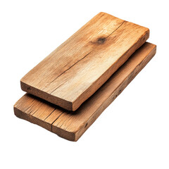Rustic wooden planks stacked lumber timber isolated on transparent background