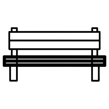recommend clip art: Simple Bench Outline Illustration Minimalist Design For Relaxation And Outdoor Furniture