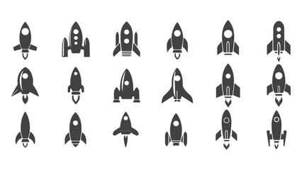Pixel Art Rocket Ship Icons 18 Retro Spacecraft Graphics for Games  Websites © MehaCreates 