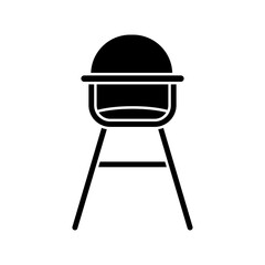 High chair with tray. Feeds baby.