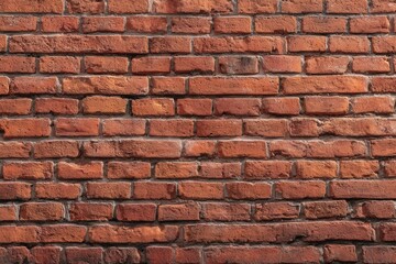 Obraz premium Rustic red brick wall texture. Warm tones and aged look.