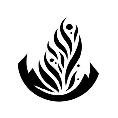Abstract Black and White Emblem of Growth & Energy