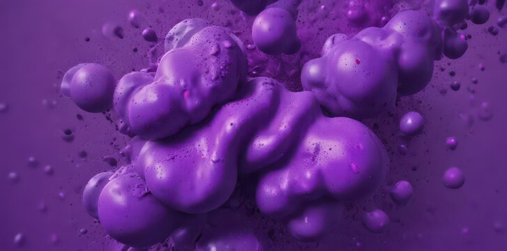 Abstract purple blobs with halftone dot texture, swirling and overlapping , halftone, digital, shape