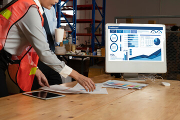 Business data dashboard provide business intelligence analytic for marketing strategy planning snugly with big data set to analyze customer demands and foreseeing business future