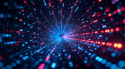 Fototapeta premium 3D futuristic data channel texture — perfect for software UI, SaaS presentations, and business banners