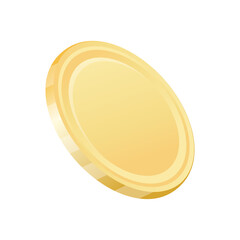 Golden Coin featuring captivating Flat Design Illustration