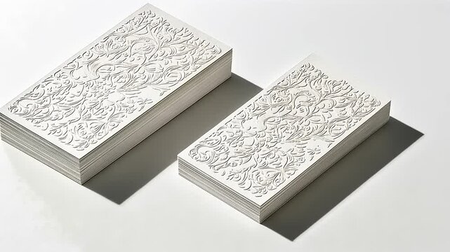Elegant embossed business cards
