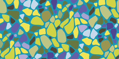 Seamless Vector Pattern with Colorful Abstract Shapes