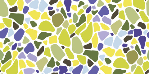 Seamless Vector Pattern with Colorful Abstract Shapes