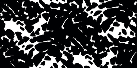 Black and white Abstract Shapes vector seamless pattern