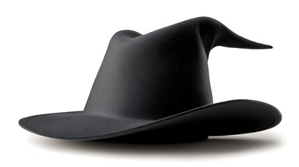 Isolated Black Witch Hat on White Background