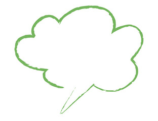 Colorful and Whimsical Hand drawn Crayon Speech Bubble