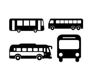 transportation icons isolated on white background