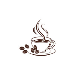 Obraz premium cup of coffee with beans