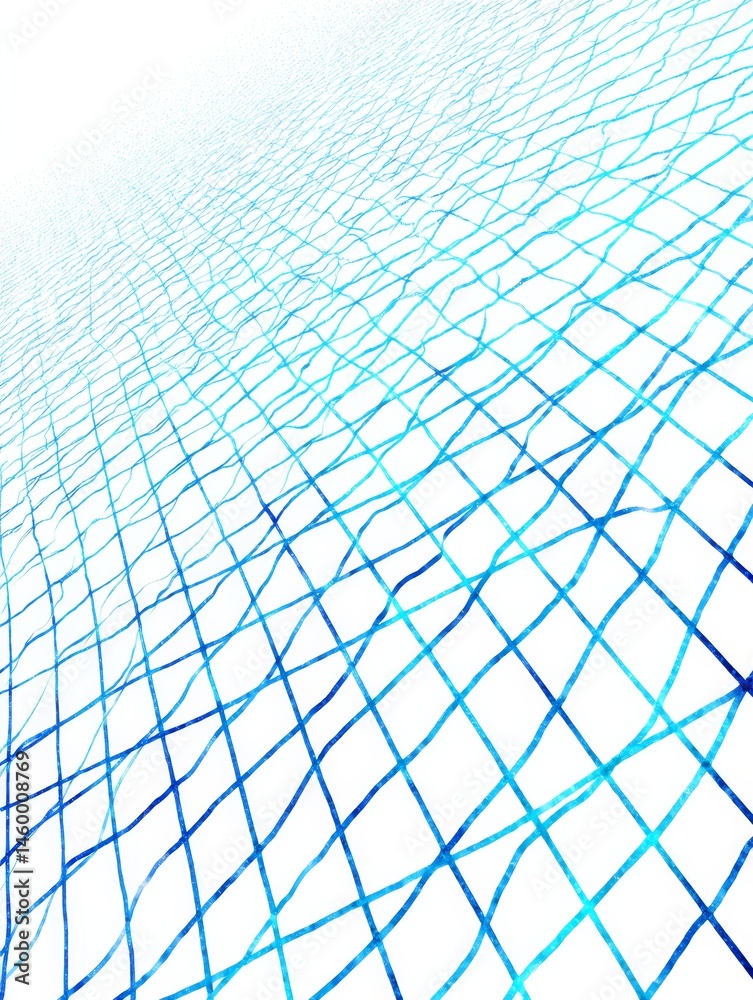 Poster abstract blue grid pattern - abstract featuring a blue grid pattern on a white background, creating 
