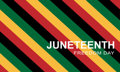 Juneteenth Freedom Day banner. African - American Independence day.