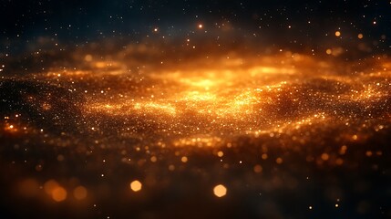 Celestial Glowing Lights and Sparkles Create Abstract Textured Patterns