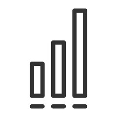Economic chart grow business income line icon