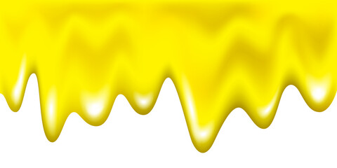 Sweet honey drip isolated on white background.