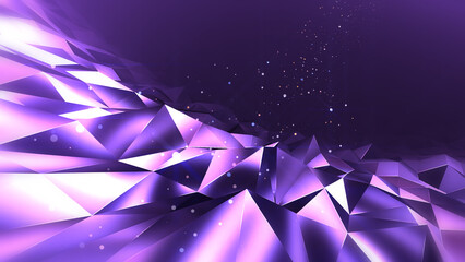 宝石のようなポリゴンの空間 - アメシスト
