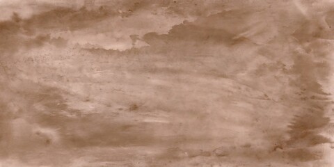 Fototapeta premium Brown milk chocolate coffee beige nude white watercolor water. Abstract art background. Light pale pastel soft shade. Brush stroke daub blot splash grunge. Mocha mousse color 2026. Blank. Design.