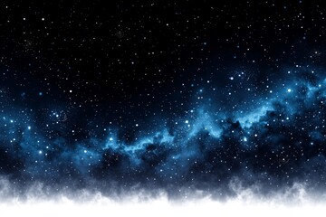 Fototapeta premium Celestial Sketch: Nebulous Night Sky - Mystical cosmic landscape, swirling nebulas, twinkling stars, infinite universe, ethereal beauty. Symbolizing dreams, exploration, wonder, infinity, and serenity