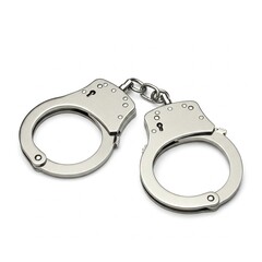 handcuffs on white background