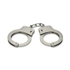 handcuffs on white background
