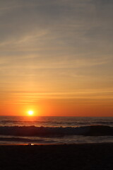 Beautiful san diego sunset vertical at Pacific Beach, California