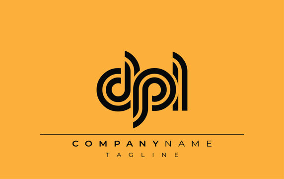 DPL Creative Unique Modern Letter Logo Design. Stylized logo featuring a unique letter design, presenting abstract minimalist aesthetics and modern appeal.