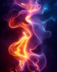 Abstract swirling patterns of vibrant colours.